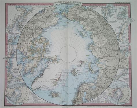 1882 MAPA BIEGUN PÓŁNOCNY ARKTYKA oryginał 12763255848 oficjalne