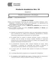 PA03 Medio ambiente y Ecología docx Producto Académico Nro 03