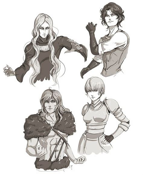 Four Different Poses Of The Same Character From Final Fantasy Novel