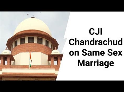 Chief Justice Of India D Y Chandrachud On Same Sex Marriage Supreme