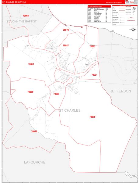 Digital Maps Of St Charles Parish County Louisiana