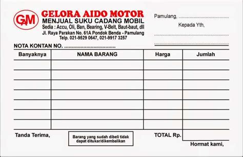 Halaman Unduh Untuk File Contoh Nota Bengkel Mobil Yang Ke 6