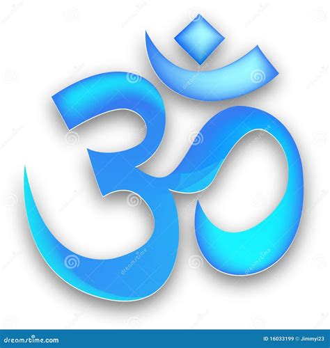 Blue Om Symbol Stock Vector Illustration Of Buddhism 16033199