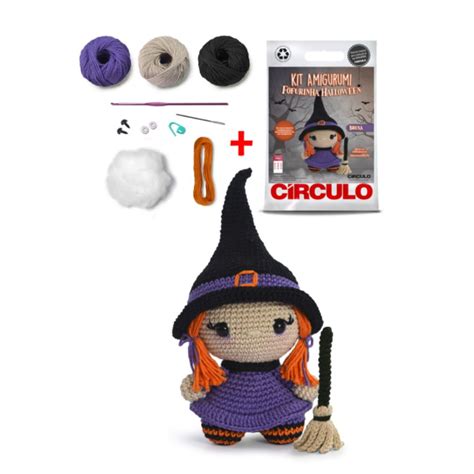 Kit Amigurumi C Rculo Fofurinha Halloween Bruxinha Elo