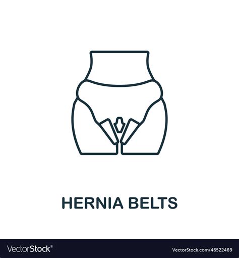 Hernia Belts Line Icon Monochrome Simple Vector Image