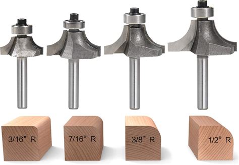 1 4 Inch Shank Round Over Router Bits Corner Rounding Edge Forming