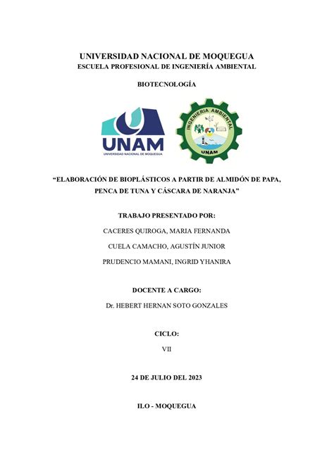 Calaméo Elaboración De Bioplásticos A Partir De Almidón De Papa