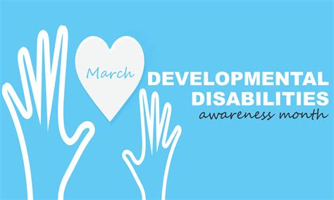 March Is Developmental Disabilities Awareness Month Background Banner Card Poster Template