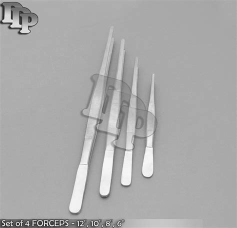 Set Of 4 Forceps 12 10 8 6 Pickups Tweezers Ebay