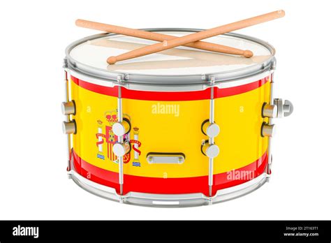 Marching Drum With Spanish Flag Snare Drum With Drumsticks D