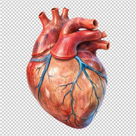 Premium Psd Human Heart On Transparent Background