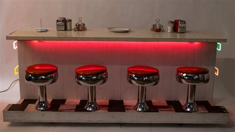 1950s 4 Seat Diner Counter With Neon Accents For Sale At Auction