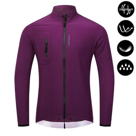 Wosawe Coupe Vent De Cyclisme Manches Longues Pour Homme Veste De