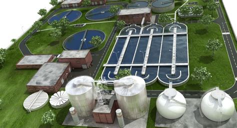 Realistic Water Treatment Plant 3d Model 159 Fbx 3ds Obj Max Free3d