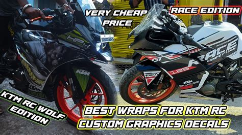 Ktm Rc 390 200 Modified Full Body Custom Wrap Decals Graphics Installation Best Modified Ktm