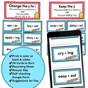 Changing Y To I Spelling Rules Worksheets Games Center Digital