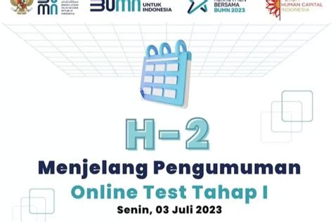 Siap Siap Pengumuman Hasil Seleksi Rekrutmen Bersama BUMN 2023 Tahap 1