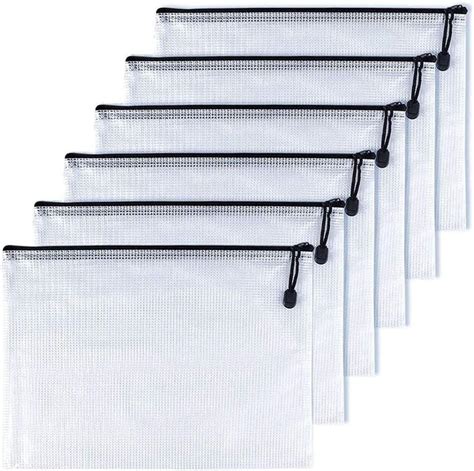 Oaimyy A6 6x 4 5 Mesh Zipper Pouch Document Folders