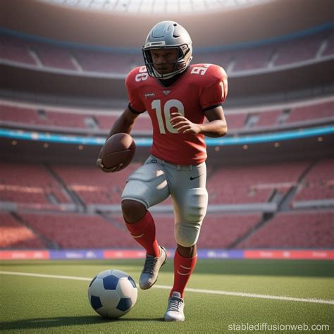Football Player With Disney 3d Style Stable Diffusion Online