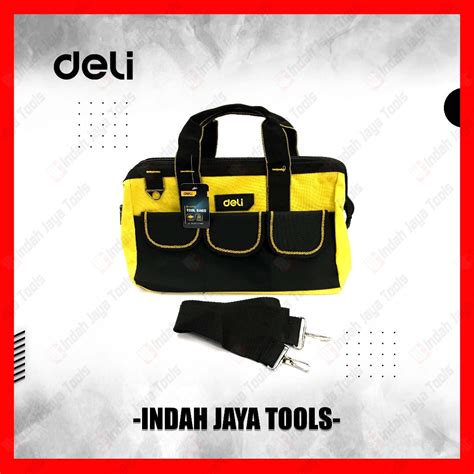 Jual DELI DL430013 Tool Bag 13 Inch Tas Kerja Alat Perkakas Toolkit