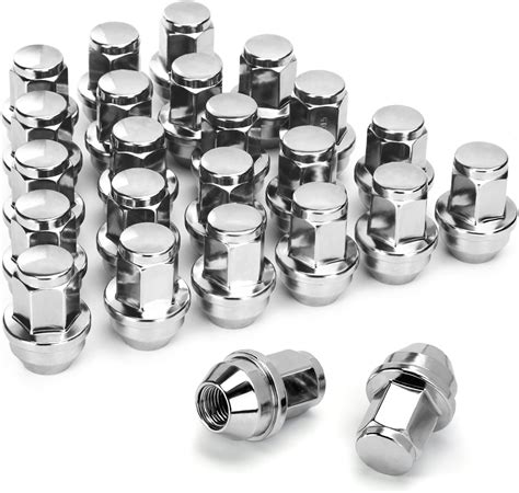 White Knight 1709sbk 20am Black Chrome M14 X 150 Bulge Acorn Lug Nut 20 Pack