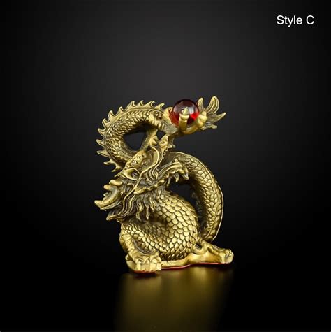 Brass Dragon Phoenix Sculpture & Statue Fengshui Good Fortune and ...