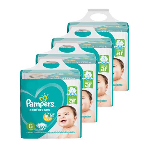 Kit De Fraldas Pampers G Confort Sec Super Unidades Em Promo O