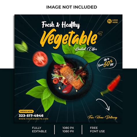 Premium Psd Food Social Media Post Design