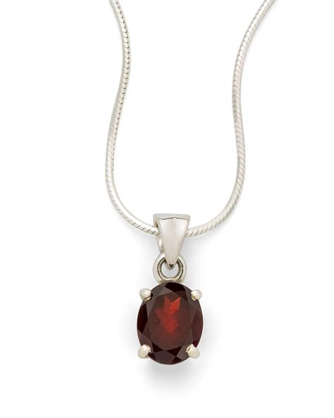 Garnet Pendant Necklace