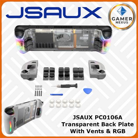 Jual Jsaux Pc A Rgb Transparent Back Plate With Vents For Steam Deck