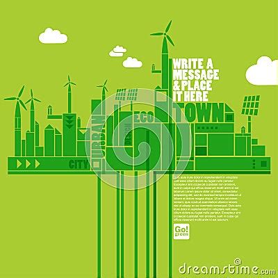 Green Eco Town Stock Image - Image: 16126981