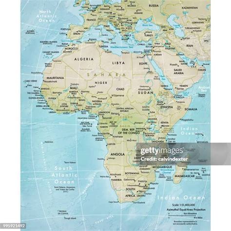 Africa Physical Map Outline