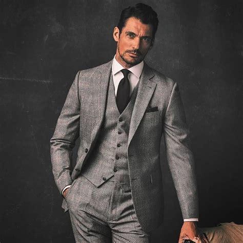 David Gandy Three Piece Prince Of Wales Check Suit Now Available From