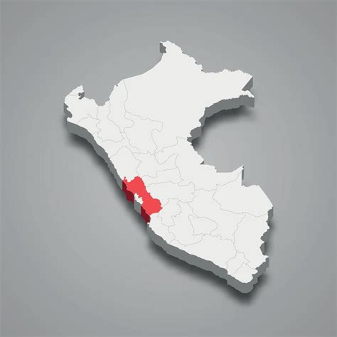 lima Departamento ubicación dentro Perú 3d mapa 43563297 Vector en Vecteezy