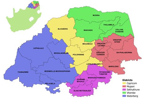 Map Of Limpopo Province South Africa Biodiversity In The Waterberg,