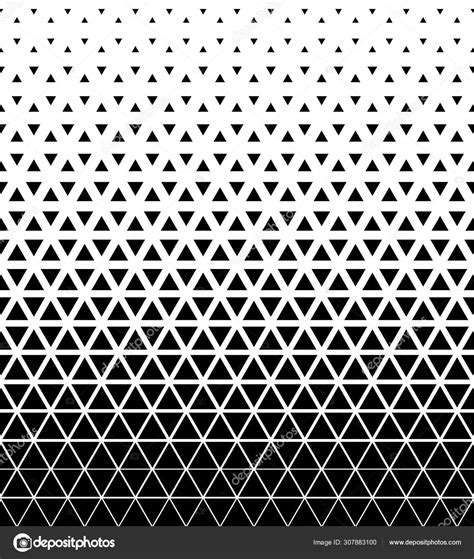 Halftone Triangle Abstract Background Black And White Vector Pattern Stock Vector Image By