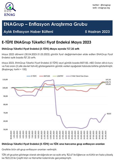 ENAG Mayıs 2023 enflasyon rakamlarını açıkladı Ekonomi