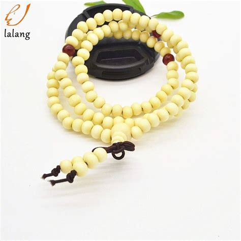 8mm Natural Sandalwood Buddhist Buddha Meditation 108 Beads Wood Prayer