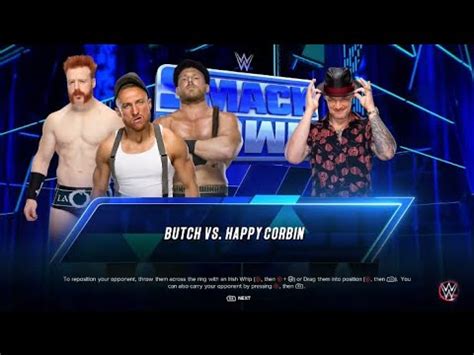 WWE 2K23 Butch W Brawling Brutes Vs Baron Happy Corbin YouTube