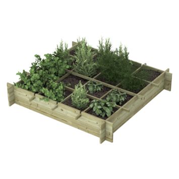 Compacte Moestuin Met Gronddoek 120x120 Cm Bloembakken Plantenbakken