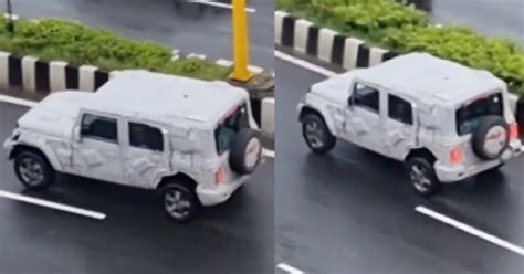 2023 Mahindra Thar 5 Door Version Spied With Sunroof Car Blog India