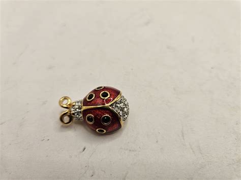 SWAROVSKI Retired LADYBUG PIN Brooch Pave Crystals SM Gem