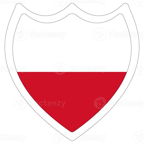 Flag of Poland in shape. Poland flag. 25862993 PNG