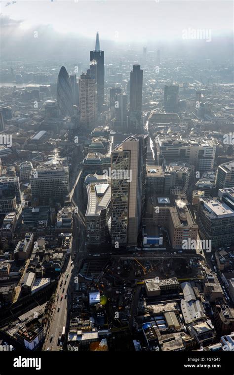 An Aerial View Of The Skyscrapers In The City Of London Financial