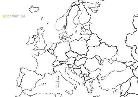 Dibujos De Mapa Europa Mudo Para Colorear Vsun