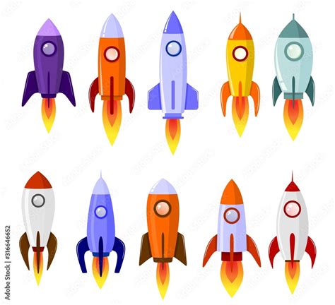 Space Rocket Start Up Launch Symbol Innovation Development Technology