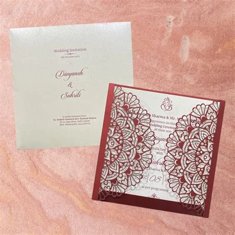 Kl Lasercut Paper Wedding Invitation Card Leaflet At Rs