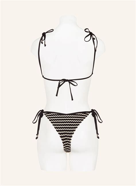 Seafolly Triangel Bikini Top Mesh Effect In Schwarz Weiss