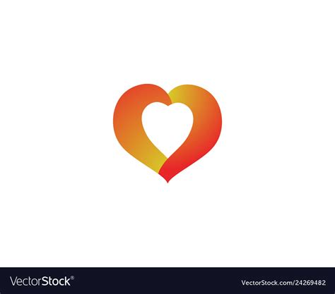 Love Heart Symbol Logo Templates Royalty Free Vector Image