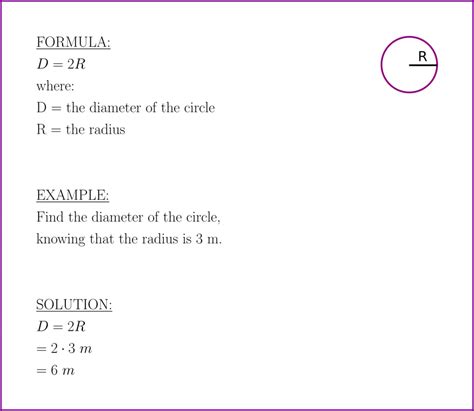 Diameter Of The Circle Formula And Example LUNLUN